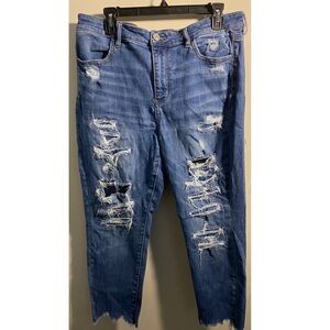 American eagle high waisted ripped skinny jeans